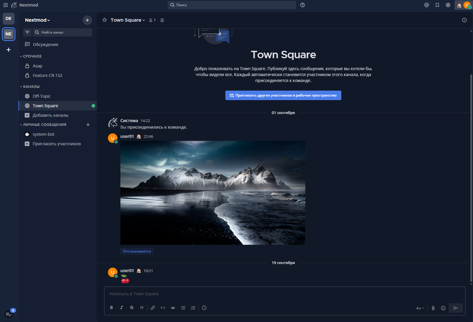 Team chat from Nextmod.chat